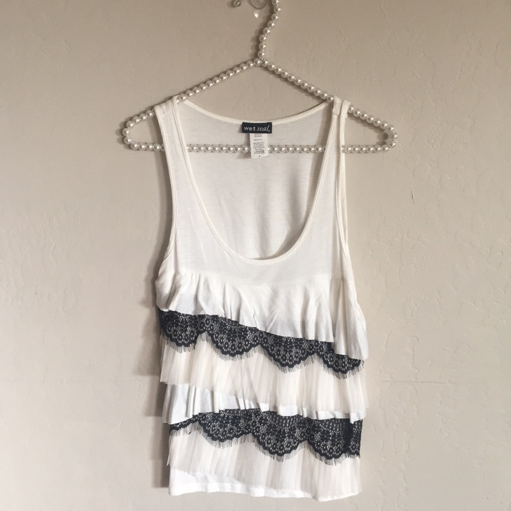 Off white dressy tank top